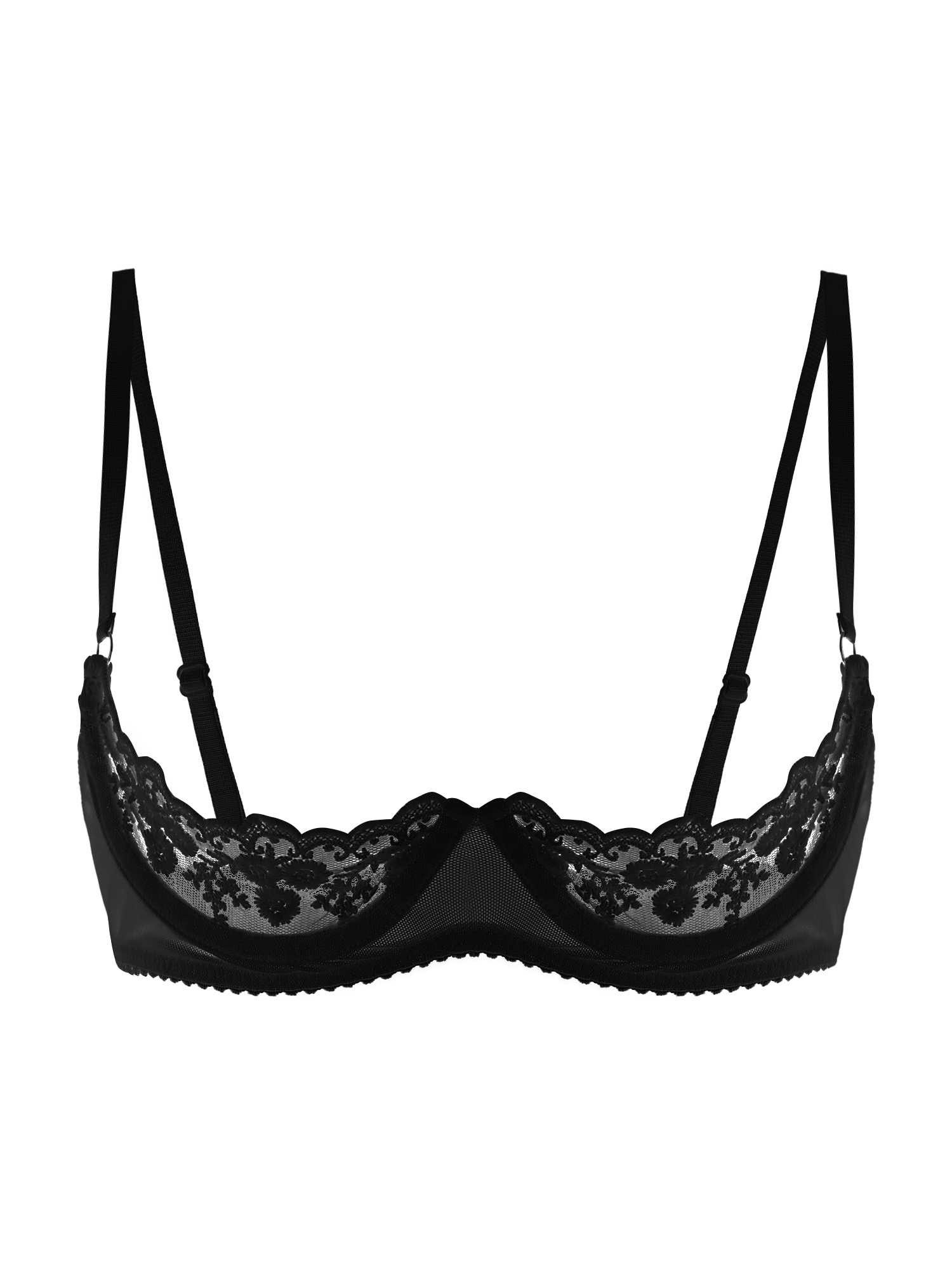 Bra Wanita Seksi dengan Cup Te - Sheer Bra Lace ulasan dan harga
